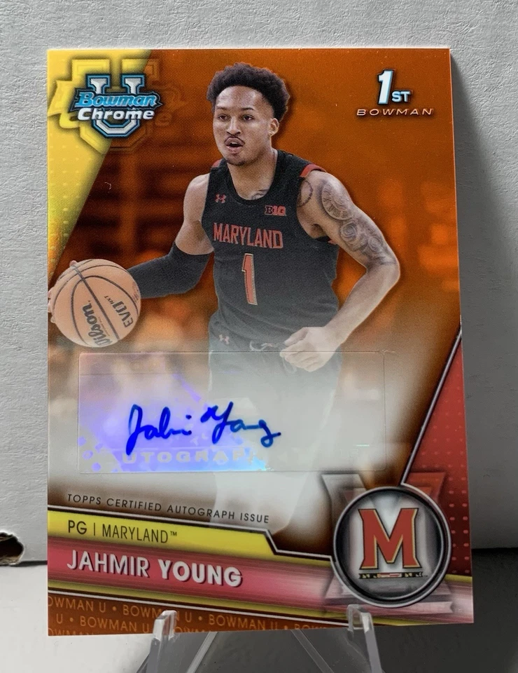 Jahmir Young 2023-24 Bowman Chrome U 1st  Bowman Orange Autograph /25 🔥 - Image 1 of 2