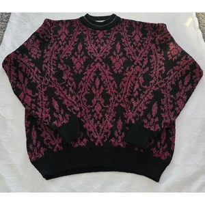 McGregor Sweater Men's Large Geometric Abstract Crewneck 90s Pullover Vintage - Picture 1 of 7