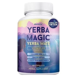 Yerba Magic Yerba Mate Pure 60 Kapseln saubere Energie Darm Gesundheit Brainista - Bild 1 von 4