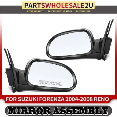 2x Espejo Eléctrico con Calefacción Eléctrica Manual Plegable Suave Negro para Suzuki Forenza Foto 1 de 4