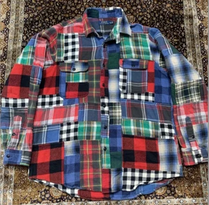 Polo Ralph Lauren Flannel Sportsman Cowboy Western Aztec Patchwork Shirt - Picture 1 of 14