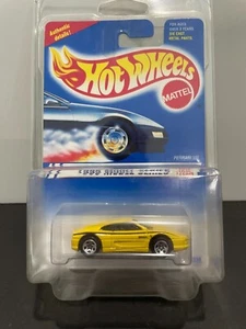 HOT WHEELS FERRARI F355 W/PROTECTOR YELLOW 5 SPOKE BLACK STRIPE VARIATION VHTF - Picture 1 of 9