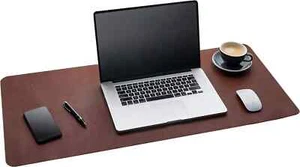 99cents Brown Desk Pad Mat 36"x15" Laptop Mat Large Open-Box - Picture 1 of 3