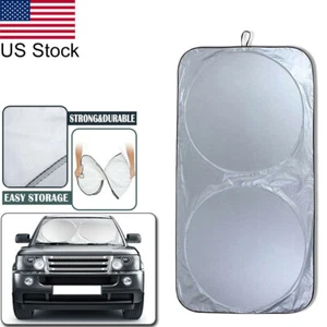 75''x 35'' Universal Folding Front Rear Car Window Sun Shade Auto Visor Cover - Picture 1 of 12