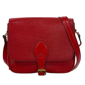 Louis Vuitton Cartouchiere M52247 Epi Leather Shoulder Crossbody Bag Red - Picture 1 of 10