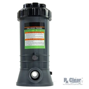 Rx Clear Inground In-line Swimming Pool Chlorinator Chemical Feeder-Holds 9 lbs - Picture 1 of 4