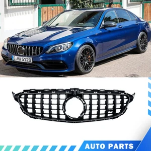 For 19-21 W205 C300 C43 63 Front Grilles Modify Upgrade AM G C43 C63 LED Grilles - Bild 1 von 3