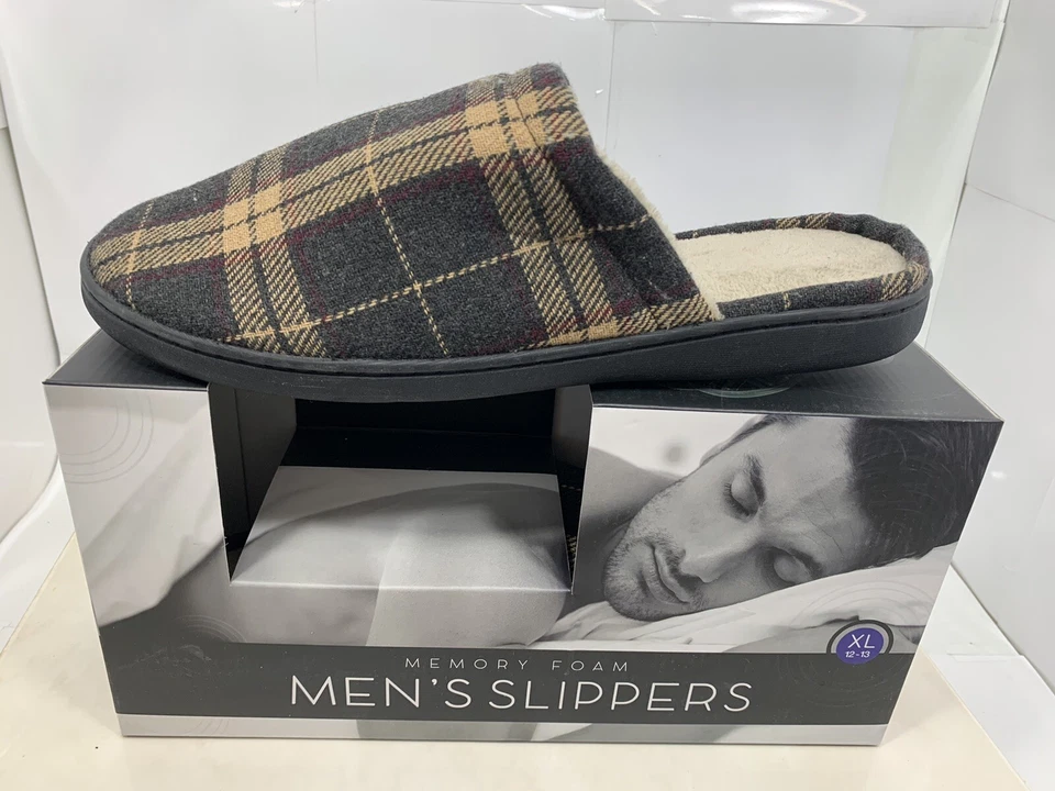 SILVER ONE INTERNATIONAL ZAPATILLAS HOMBRE XL12-13 ESPUMA VISCOELÁSTICA MARRÓN/BEIGE CUADROS Foto 1 de 4