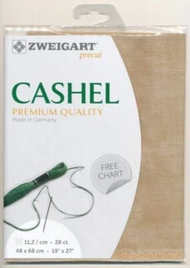 Zweigart Precut Cashel 3281 28Ct/11.2St 48x68cm Linen Country Mocha - Imagen 1 de 1