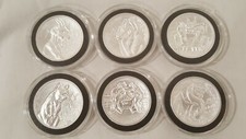 6 Silver 2oz Gargoyles of the World Silver Round Coins Notre Dame Dragon Bridge