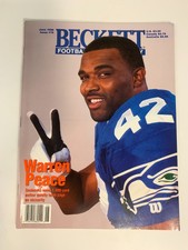 Beckett Football Monthly Magazine June 1996 #75 Warren Peace Card Price Guide