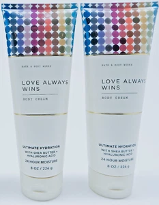 2 BATH & BODY WORKS LOVE ALWAYS WINS ULTIMATE HYDRATION BODY CREAM 8 oz NEW - Picture 1 of 17