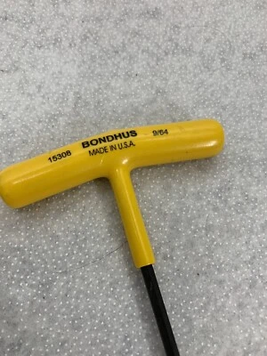 9/64" X 9" T-Handle Hex Key Bondhus 15308 New - Image 1 of 2
