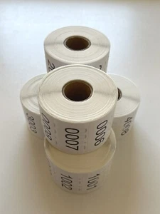 5000 Labels Consecutive Number Inventory Stickers Labels 2" x 1" Customize - Picture 1 of 4