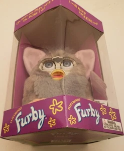 WORKING! FURBY 1998 ORIGINAL 1st Generation GREY TABBY / GREY! NEW IN BOX! - Picture 1 of 5