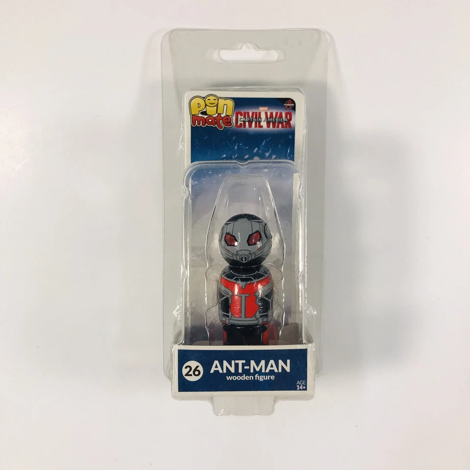Figura de madera 26 2016 Marvel Comics Pin Mate Ant Man Capitán América Guerra Civil Foto 1 de 2