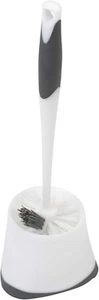 Under-Rim Toilet Bowl Brush with Corner Storage Caddy, 16" X 5" X 5.5" - Picture 1 of 12