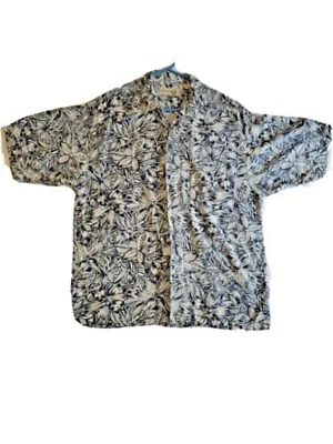 Para hombres Grande Hawaiano Tropical Flores Botón Frontal Azul Campo Maestro Rayón Foto 1 de 4