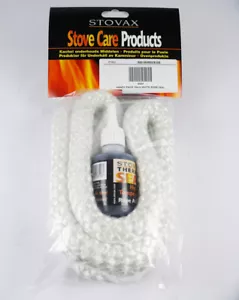 STOVAX 16mm x 2m White Rope Stove Door Seal Kit c/w Glue RIVA Range  5001 -RW23 - Picture 1 of 1