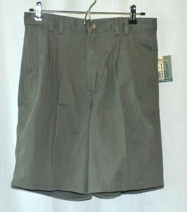 City Streets Casual Collection Gray 100% Cotton Pleated Shorts Men's Size 31 NWT - Bild 1 von 3