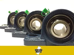 (4 PIECES) 1/2" Pillow Block Bearing, UCP201-8 "TRUE" Solid Foot  - Picture 1 of 3