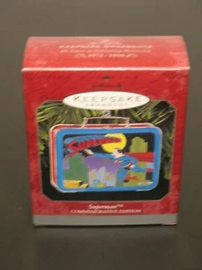HALLMARK 1998 SUPERMAN COMMEMORATIVE EDITION PRESSED TIN LUNCH BOX ORNAMENT NEW - Picture 1 of 4