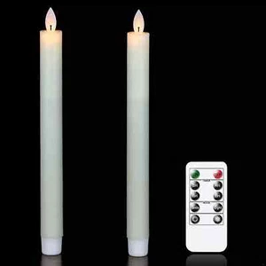 Flickering Flameless Candles with Remote and Timer, Battery Operated 9 Inch Real - Picture 1 of 6