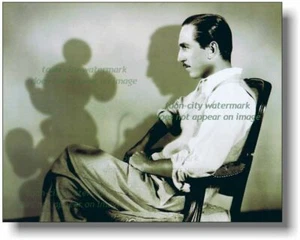 ⭕ Walt Disney NEW 8x10 photo Profile with shadows of Mickey Mouse 1930s image - Picture 1 of 8