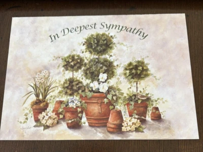 Deepest Sympathy Greetings Card with Envelope Habitat Hope With Plants - Image 1 of 4