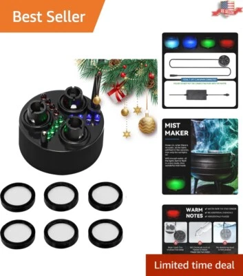 Innovative 1500mL/H Ultrasonic Mist Fogger with 12 LED Lights for Home Decor - Image 1 of 4