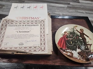 1983 Knowles "Christmas" #6 American Holidays Collection con scatola COA SPEDIZIONE GRATUITA - Foto 1 di 4