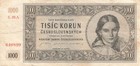 Tschechoslowakei Czechoslovakia 1000 Korun 1945 P74a Fine (Serie S.08A)
