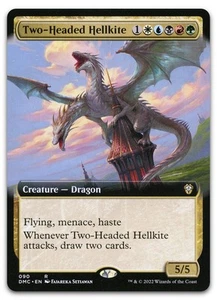 Two-Headed Hellkite (Extended Art) #90 (NM) Dominaria United DMC Magic MTG - Picture 1 of 2