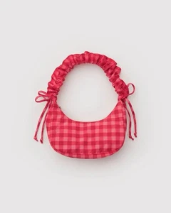 Baggu x Molly Goddard Edizione Limitata Ruby Gingham Mini Borsa a Mezzaluna Ruffle - Foto 1 di 5