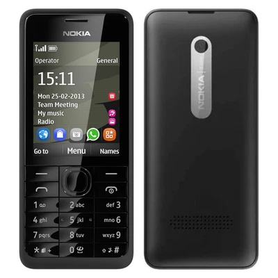 Nokia Asha 301 Mobile Phone (EE Network) Original Genuine Black Fully Working - Image 1 of 4