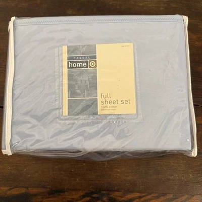 Juego de sábanas vintage Target Home 100 % algodón tamaño completo azul claro NUEVO 2005 Foto 1 de 4