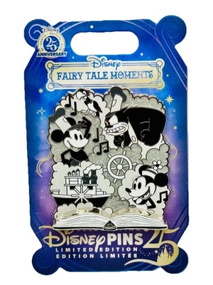 Disney Pin 2025 Fairy Tale Moments Steamboat Willie Pete Minnie Mouse LE 2250 - Image 1 of 3