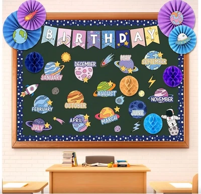 Outer Space Birthday Bulletin Board Decorations - Image 1 of 3