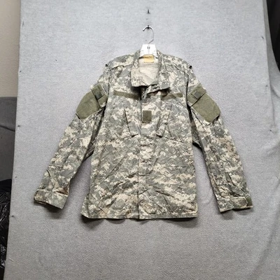 Army Men Button Up Shirt LARGE Green Field Shirt Camouflage Ripstop Military - Image 1 of 4