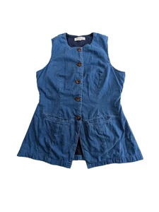 Nobody's Child Denim Wade Waistcoat Womens Size UK 12 Blue Sleeveless VGC - Picture 1 of 6