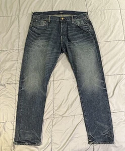 Polo Ralph Lauren Jeans Men Size 40x32 Sullivan Slim Crop Gold Skull Button Fly! - Picture 1 of 19