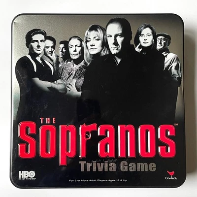 2004 Sopranos Trivia Game by HBO Cardinal in Collectable Tin Box Never Used - Image 1 of 4