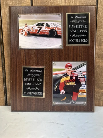 Vintage memorial Alan Kulwicki and Davey Allison plaqueNascar Racing Cover