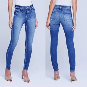 NWT L'Agence Monique Ultra High Rise Blue Denim Skinny Jean in Cambridge Wash - Picture 1 of 9