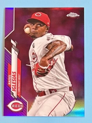 2020 Topps Chrome #175 Raisel Iglesias Purple Refractor /299 Cincinnati Reds - Image 1 of 2
