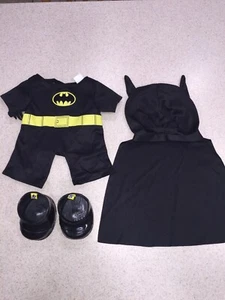 Máscara y Traje Build a Bear Batman Capa Amarilla Negra Usado Raro - Imagen 1 de 5