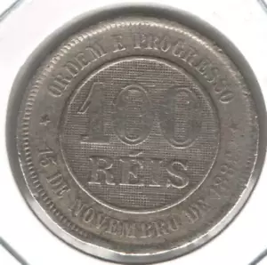 Brazil Coin 100 Reis 1897 - KM# 492 - Eb828 - Picture 1 of 4
