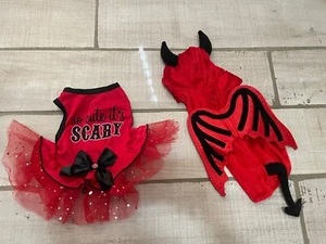 LOTE DE ROPA/DISFRAZ PARA PERRO Vestido Diablo TALLA XS/S - Imagen 1 de 2