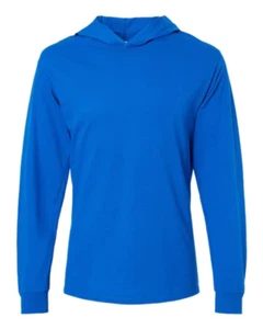 MEN HOODED T SHIRT LIGHT WEIGHT OUT DOOR WORK HOODIE LONG SLEEVE  ACTIVE T-SHIRT - Picture 1 of 26