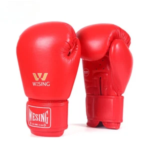 IBA Approved Boxing Gloves for Competition Microfiber Boxing Gloves Blue Red - Picture 1 of 21